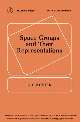 Koster |  Space Groups and Their Representations | eBook | Sack Fachmedien
