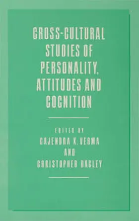 Verma / Bagley |  Cross-Cultural Studies of Personality, Attitudes and Cognition | Buch |  Sack Fachmedien
