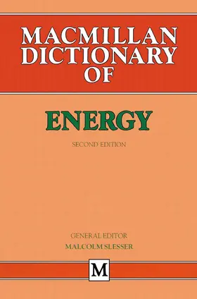 Slesser |  Dictionary of Energy | Buch |  Sack Fachmedien