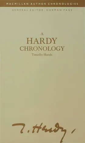 Hands | A Hardy Chronology | Buch | 978-0-333-45914-0 | www2.sack.de