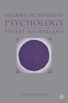 Sutherland |  The Macmillan Dictionary of Psychology | Buch |  Sack Fachmedien
