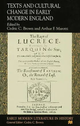 Brown / Marotti |  Texts and Cultural Change in Early Modern England | Buch |  Sack Fachmedien