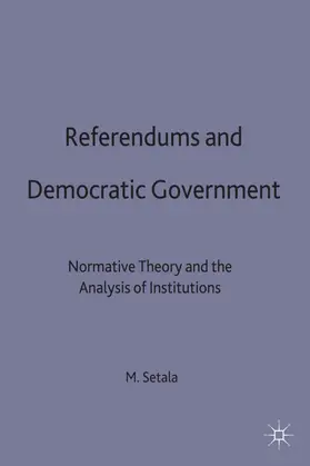 Setälä |  Referendums and Democratic Government | Buch |  Sack Fachmedien
