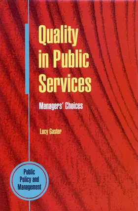 Gaster |  Quality in Public Services | Buch |  Sack Fachmedien