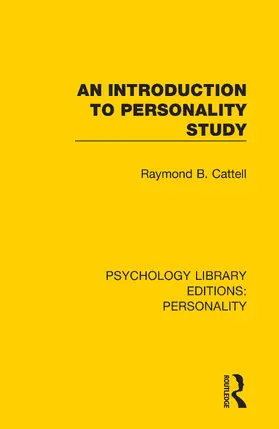 Cattell |  An Introduction to Personality Study | Buch |  Sack Fachmedien