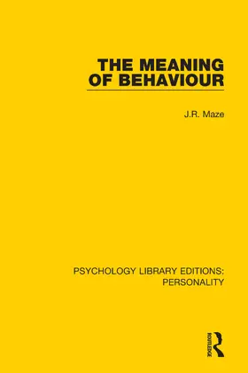 Maze |  The Meaning of Behaviour | Buch |  Sack Fachmedien