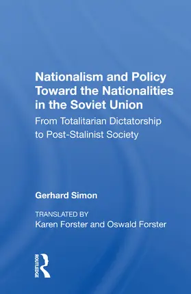 Simon |  Nationalism And Policy Toward The Nationalities In The Soviet Union | Buch |  Sack Fachmedien
