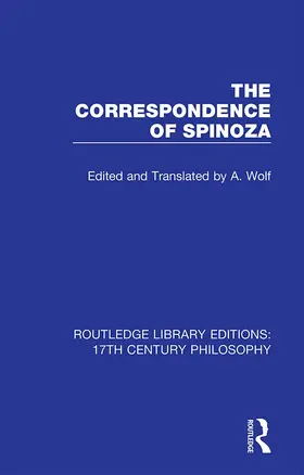 Wolf |  The Correspondence of Spinoza | Buch |  Sack Fachmedien