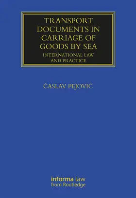 Pejovic |  Transport Documents in Carriage Of Goods by Sea | Buch |  Sack Fachmedien