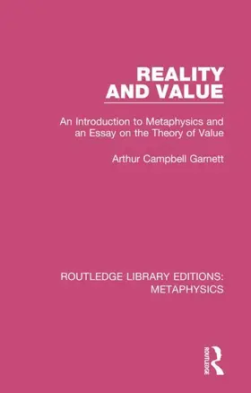 Garnett |  Reality and Value | Buch |  Sack Fachmedien