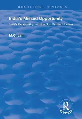 Lall |  India's Missed Opportunity | Buch |  Sack Fachmedien