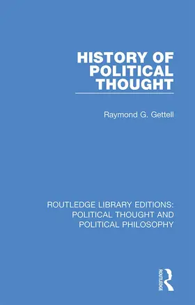 Gettell |  History of Political Thought | Buch |  Sack Fachmedien