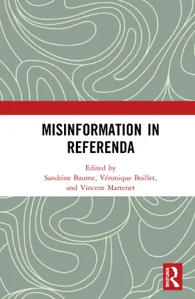 Baume / Boillet / Martenet |  Misinformation in Referenda | Buch |  Sack Fachmedien