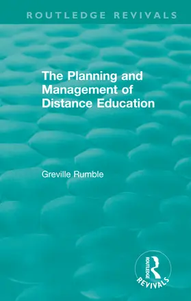 Rumble |  The Planning and Management of Distance Education | Buch |  Sack Fachmedien