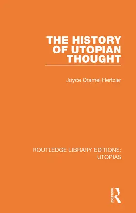 Hertzler |  The History of Utopian Thought | Buch |  Sack Fachmedien