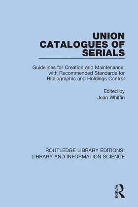 Whiffin |  Union Catalogues of Serials | Buch |  Sack Fachmedien