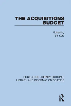 Katz |  The Acquisitions Budget | Buch |  Sack Fachmedien