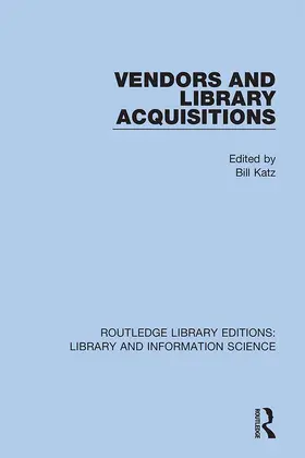 Katz |  Vendors and Library Acquisitions | Buch |  Sack Fachmedien