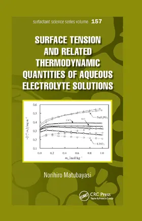 Matubayasi | Surface Tension and Related Thermodynamic Quantities of Aqueous Electrolyte Solutions | Buch | 978-0-367-37947-6 | sack.de