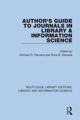 Stevens |  Author's Guide to Journals in Library & Information Science | Buch |  Sack Fachmedien