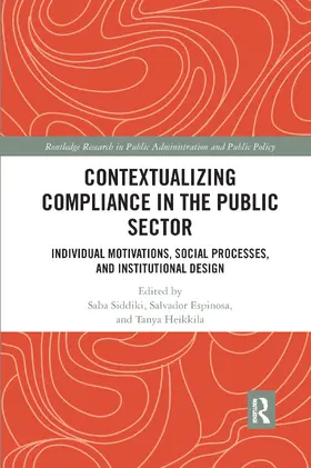 Siddiki / Espinosa / Heikkila |  Contextualizing Compliance in the Public Sector | Buch |  Sack Fachmedien