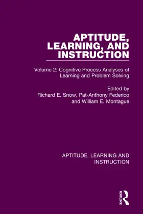 Snow / Federico / Montague |  Aptitude, Learning, and Instruction | Buch |  Sack Fachmedien