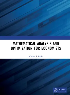 Panik |  Mathematical Analysis and Optimization for Economists | Buch |  Sack Fachmedien