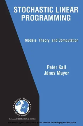 Kall / Mayer |  Stochastic Linear Programming | eBook | Sack Fachmedien