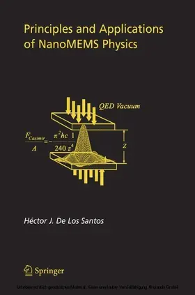 Santos |  Principles and Applications of NanoMEMS Physics | eBook | Sack Fachmedien