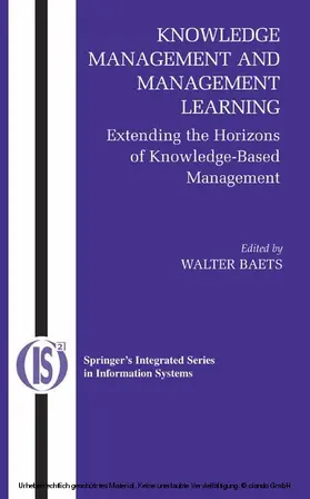 Baets |  Knowledge Management and Management Learning: | eBook | Sack Fachmedien