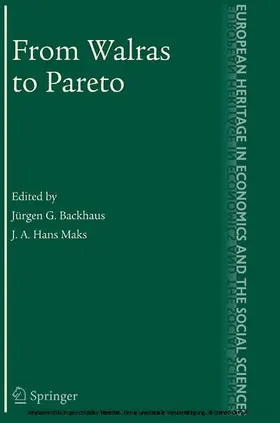 Backhaus / Maks |  From Walras to Pareto | eBook | Sack Fachmedien