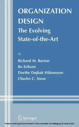 Burton / Eriksen / Håkonsson |  Organization Design | eBook | Sack Fachmedien