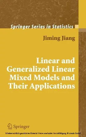 Jiang |  Linear and Generalized Linear Mixed Models and Their Applications | eBook | Sack Fachmedien