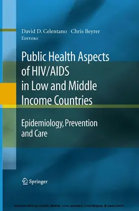 Celentano / Beyrer |  Public Health Aspects of HIV/AIDS in Low and Middle Income Countries | eBook | Sack Fachmedien