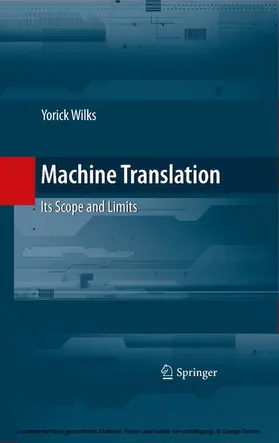 Wilks | Machine Translation | E-Book | sack.de