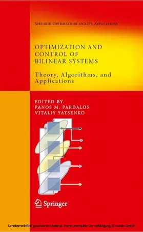 Pardalos / Yatsenko |  Optimization and Control of Bilinear Systems | eBook | Sack Fachmedien