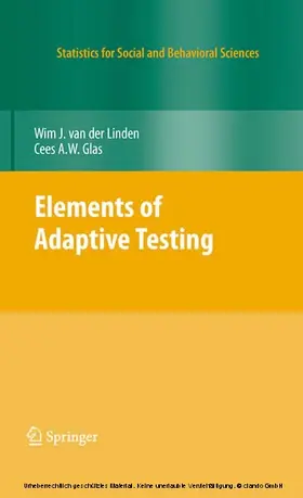 van der Linden / Glas |  Elements of Adaptive Testing | eBook | Sack Fachmedien