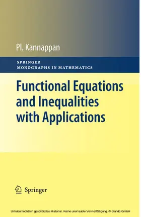Kannappan |  Functional Equations and Inequalities with Applications | eBook | Sack Fachmedien