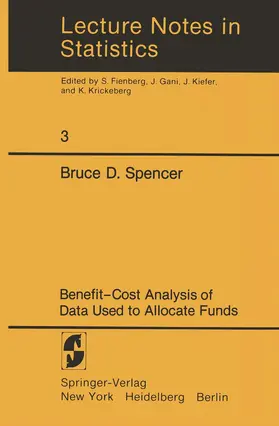 Spencer |  Benefit-Cost Analysis of Data Used to Allocate Funds | Buch |  Sack Fachmedien