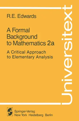 Edwards |  A Formal Background to Mathematics 2a | Buch |  Sack Fachmedien