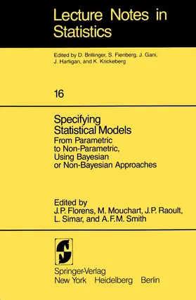 Florens / Mouchart / Smith |  Specifying Statistical Models | Buch |  Sack Fachmedien