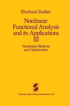 Zeidler |  Nonlinear Functional Analysis and its Applications | Buch |  Sack Fachmedien