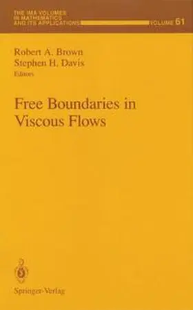 Brown / Davis |  Free Boundaries in Viscous Flows | Buch |  Sack Fachmedien