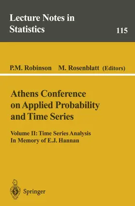 Rosenblatt / Robinson |  Athens Conference on Applied Probability and Time Series Analysis | Buch |  Sack Fachmedien