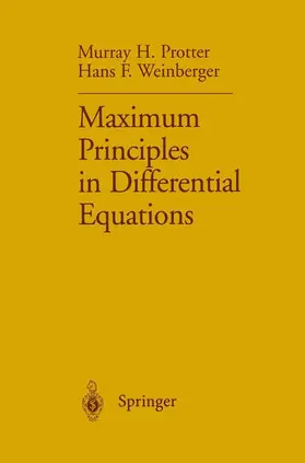Protter / Weinberger |  Maximum Principles in Differential Equations | Buch |  Sack Fachmedien