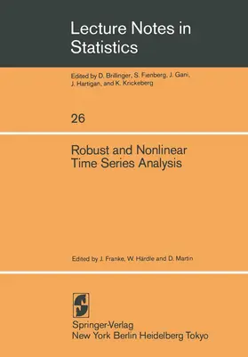Franke / Martin / Härdle | Robust and Nonlinear Time Series Analysis | Buch | 978-0-387-96102-6 | sack.de