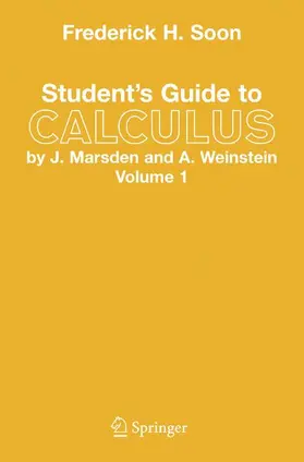 Soon |  Student's Guide to Calculus by J. Marsden and A. Weinstein | Buch |  Sack Fachmedien