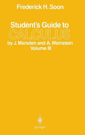 Soon |  Student's Guide to Calculus by J. Marsden and A. Weinstein | Buch |  Sack Fachmedien