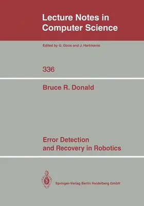 Donald |  Error Detection and Recovery in Robotics | Buch |  Sack Fachmedien