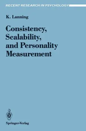 Lanning |  Consistency, Scalability, and Personality Measurement | Buch |  Sack Fachmedien